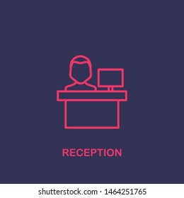 Outline reception icon.reception vector illustration. Symbol for web and mobile