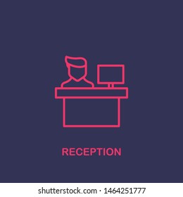 Outline Reception Iconreception Vector Illustration Symbol Stock Vector ...