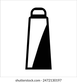 outline red plastic bottle isolated icon