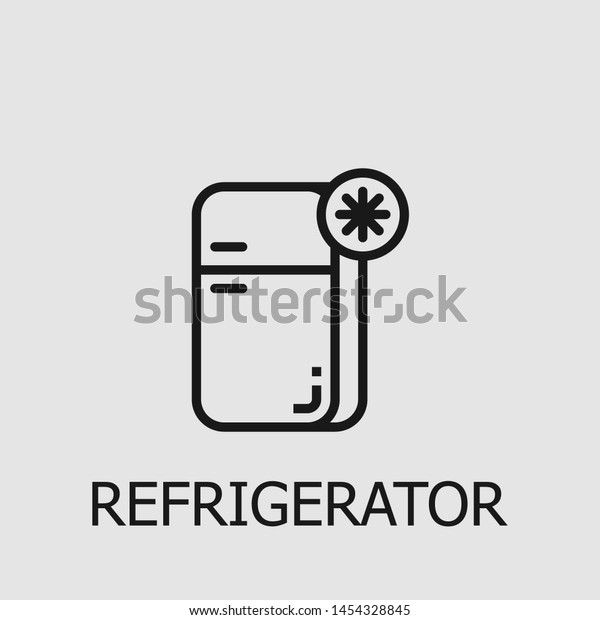 Outline\
refrigerator vector icon. Refrigerator illustration for web, mobile\
apps, design. Refrigerator vector\
symbol.