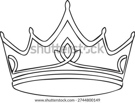 Outline of a regal crown, symbolizing royalty, power, and achievement.