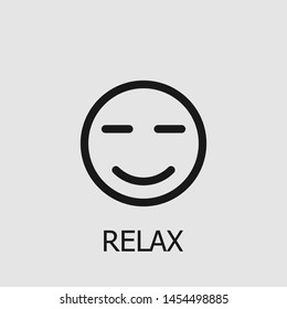 Outline Relax Vector Icon. Relax Illustration For Web, Mobile Apps, Design. Relax Vector Symbol.