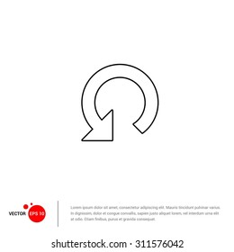 Outline Reload Icon, Vector Illustration, Flat pictogram icon