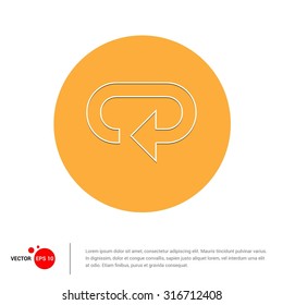 Outline reload icon, Vector Illustration, Flat pictogram icon