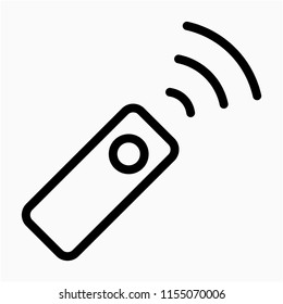 Outline remote control unit pixel perfect vector icon