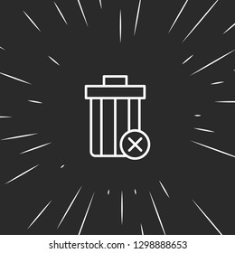 Outline remove bin icon illustration isolated vector sign symbol