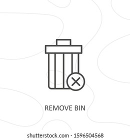 Outline remove bin icon.remove bin vector illustration. Symbol for web and mobile