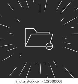 Outline remove folder icon illustration isolated vector sign symbol