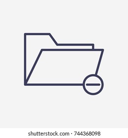 Outline remove folder  icon illustration vector symbol