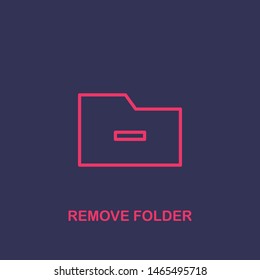 Outline remove folder icon.remove folder vector illustration. Symbol for web and mobile