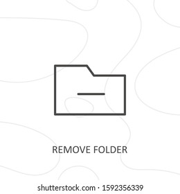 Outline remove folder icon.remove folder  vector illustration. Symbol for web and mobile