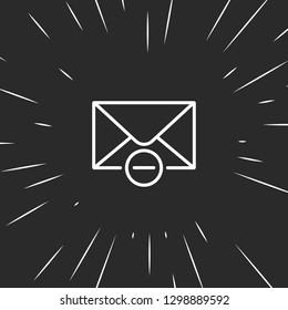Outline remove message icon illustration isolated vector sign symbol