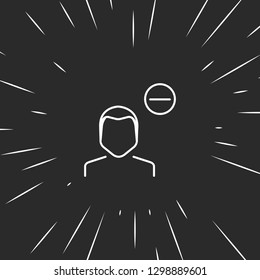 Outline remove user icon illustration isolated vector sign symbol