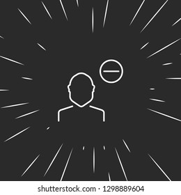 Outline remove user icon illustration isolated vector sign symbol