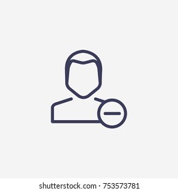 Outline remove user icon illustration vector symbol