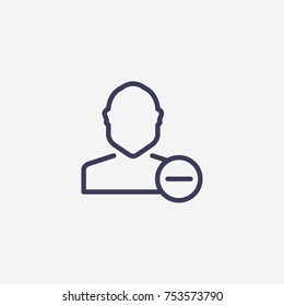 Outline remove user icon illustration vector symbol