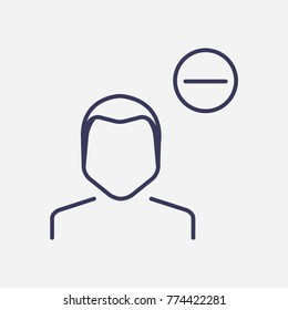 Outline remove user icon illustration vector symbol