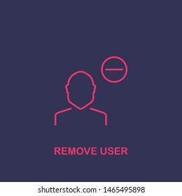 Outline remove user icon.remove user vector illustration. Symbol for web and mobile