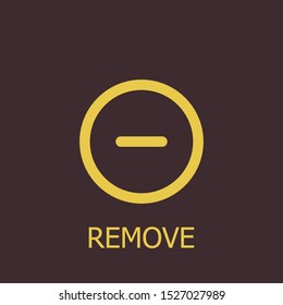 Outline remove vector icon. Remove illustration for web, mobile apps, design. Remove vector symbol.