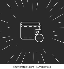 Outline remove wallet icon illustration isolated vector sign symbol
