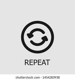 Outline repeat vector icon. Repeat illustration for web, mobile apps, design. Repeat vector symbol. - Shutterstock ID 1454283938