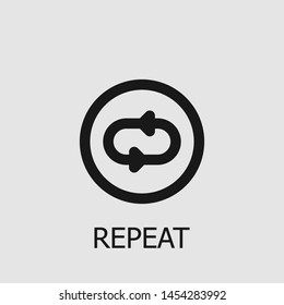 Outline repeat vector icon. Repeat illustration for web, mobile apps, design. Repeat vector symbol.