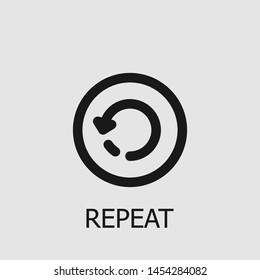 Outline Repeat Vector Icon. Repeat Illustration For Web, Mobile Apps, Design. Repeat Vector Symbol.