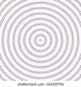 Outline repeated stylized  circles background. Creative wallpaper. Can be used for coloring books and pages, textile print, page fill. Vector illustration