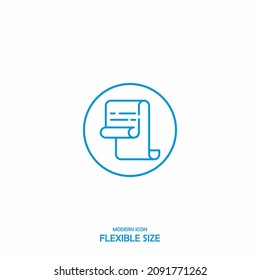 Outline report icon illustration vector symbol for business, chart, graph, analysis, data, flat