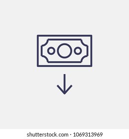 Outline Request Money Icon Illustration Vector Symbol