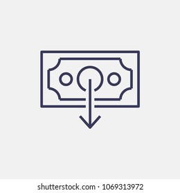 Outline Request Money Icon Illustration Vector Symbol