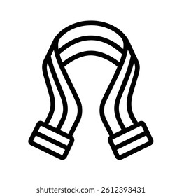 Outline of Resistance bands on white background