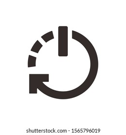 Outline Restart Vector Icon. Restart Illustration For Web, Mobile Apps, Design. Restart Vector Symbol.