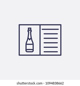 Outline restaurant menu icon illustration,vector bar sign symbol