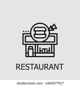 Outline restaurant vector icon. Restaurant illustration for web, mobile apps, design. Restaurant vector symbol.