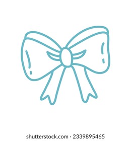 outline ribbons for christmas icon