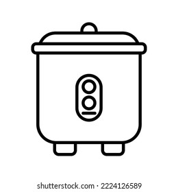 Outline Rice Cooker Icon color editable