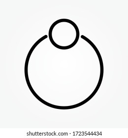 outline Ring icon vector illustration