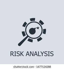 Outline risk analysis vector icon. Risk analysis illustration for web, mobile apps, design. Risk analysis vector symbol.