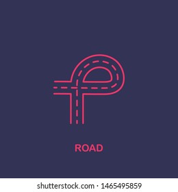Outline road icon.road vector illustration. Symbol for web and mobile