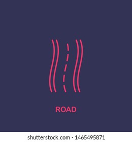 Outline road icon.road vector illustration. Symbol for web and mobile