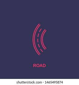 Outline road icon.road vector illustration. Symbol for web and mobile