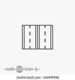 outline road vector icon