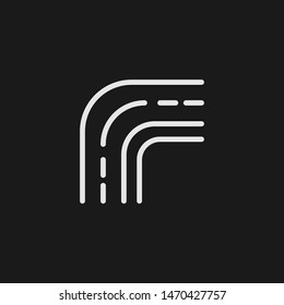 Outline road vector icon. Road illustration for web, mobile apps, design. Road vector symbol.