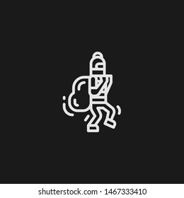 Outline robbery vector icon. Robbery illustration for web, mobile apps, design. Robbery vector symbol.