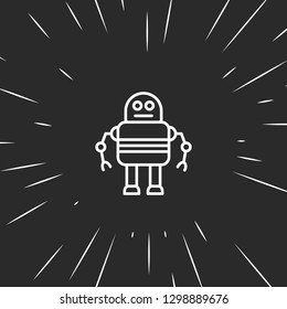 Outline robot icon illustration isolated vector sign symbol