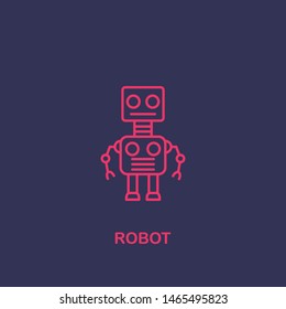Outline robot icon.robot vector illustration. Symbol for web and mobile