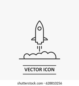 Outline  Rocket Boost  Icon Illustration Vector Symbol