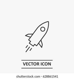 Outline Rocket Boost  Icon Illustration Vector Symbol