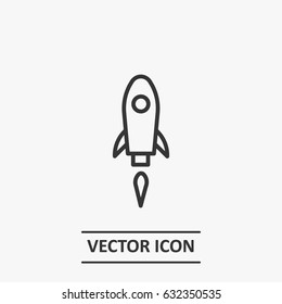 Outline rocket   icon illustration vector symbol